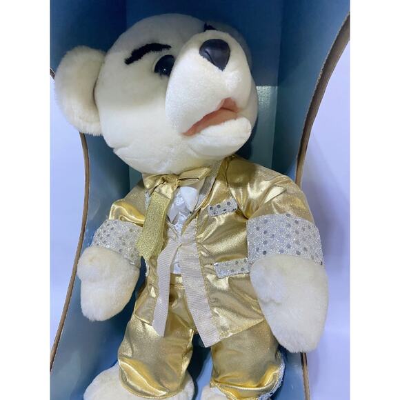 Elvis Presley Artist of the Century Collection Gold Lame Bear 16" Tall NIB - Picture 4 of 8
